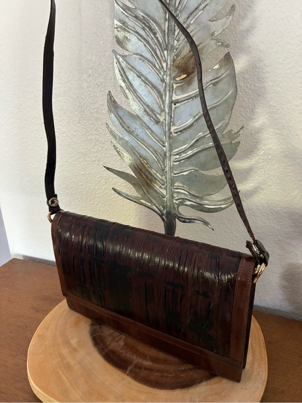 Eel Skin Crossbody Bag made in Korea.